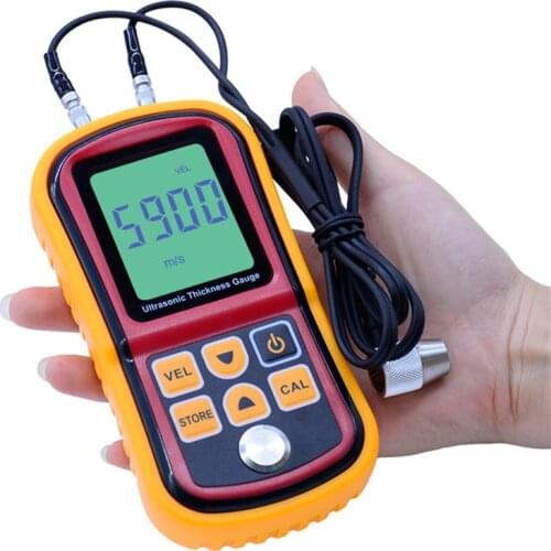 GM100 Digital LCD Display Ultrasonic Thickness Gauge Metal Tester Measuring Instruments 1.2 to 200MM Sound Velocity Meter