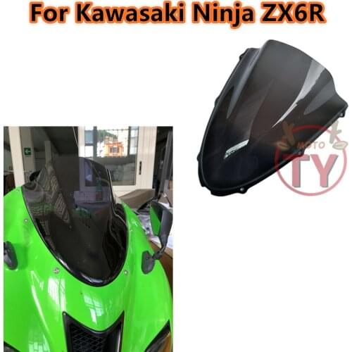 For Kawasaki Ninja ZX6R 2005 2006 2007 2008 ZX10R 2006 2007 05 06 08 ZX-6R Motorcycle Windshield Windscreens Air Wind Deflector