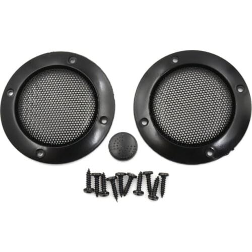 2PCS Black Replacement Round Speaker Protective Mesh Net Cover Grille Circle Speaker Accessories 2 inch