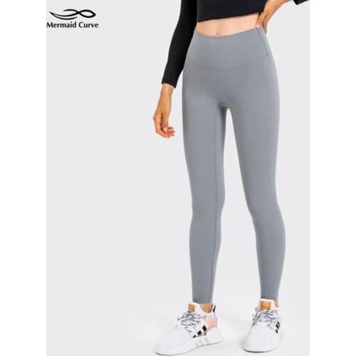 Women 2021 Autumn Tight Yoga Pants Soft Nude Feel Fabric High Waist Hip-lifting Elastic Fitness Sports Wunder Train Leggings