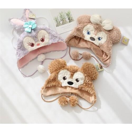 2pcs/lots High Quality Japanese Cartoon Cute Bear Ballet Rabbit Shape Plush Ball Warm Winter Hat Gorros Mujer Invierno Beanie