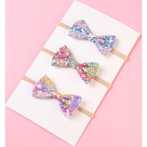 3pcs/lot Girls Nylon Headband Hair Bows Head Band Elastic Bowknot Hairband for Children Kids Toddler Hair Accessories Headwear