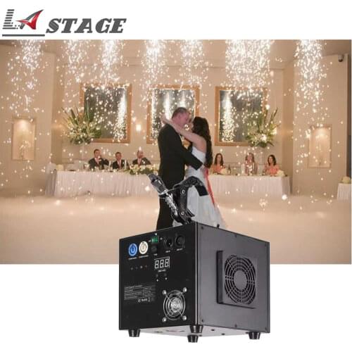 Free Shipping 4pcs/lot Spray Down 5m Jet 600W DMX Cold Spark Fountain Waterfall Effect Fireworks Machine For Wedding Party Club