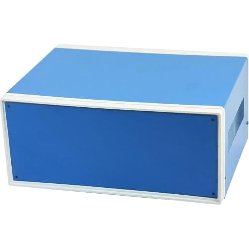 9.8" x 7.5" x 4.3" Blue Metal Enclosure Project Case DIY Junction Box