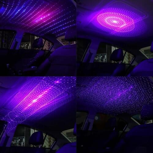 Usb Car Atmosphere Light Star Sky Lamp Ambient Star Car Accessories Light Night Car Ceiling Interior Lights Starry T0G0