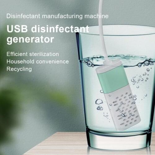 USB Household Disinfectant Generator Portable Homemade Hypochlorite Generator Fast Sterilization Personal Sanitizer With USB Cab