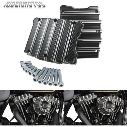 Motorcycle Black Rocker Box Top Cover Case For Harley Touring Road King Electra Glide Street Glide FLHR Softail Dyna Street Bob