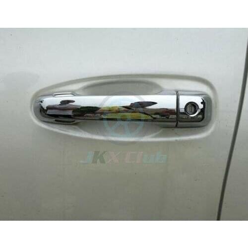 For Toyota Prado FJ150 2010-2018 Chrome Door Handle Cover Trim 8pcs Smart Hole S Car modification