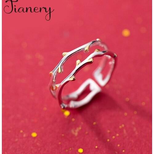 Personality Exaggerated Gothic Layer Branch Rings For Women Charm Engagement Jewelry Girls Open Finger Knuckle Rings