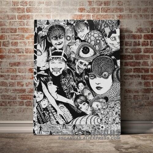 Junji Ito Tomie Horror Manga Canvas Painting Decor Wall Art Pictures Bedroom Study Home Living Room Decoration Prints Poster