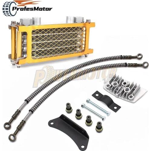 Motocross Cooler Radiator Oil Cooler Set For 50 70 90 110 125 140cc Dirt Bike DAX Pocket Bike ATV Monkey Bike Motor Oil Cooling