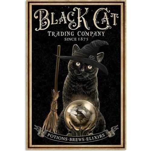 Metal Sign Cat Vintage Metal Tin Sign Man Cave for Men Women,Wall Decor for Bars,wc,Restaurants,cafes Pubs,12x8 Inch