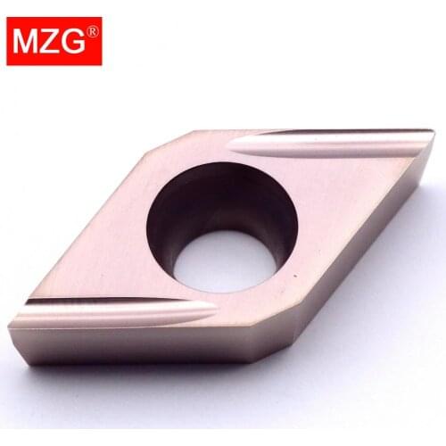 MZG 10PCS DCGT 11T3 0702 01 02 04 ZN90 ZP15 Steel Finish Turning Stainless Steel CNC Lathe Machining Cermet Carbide Inserts