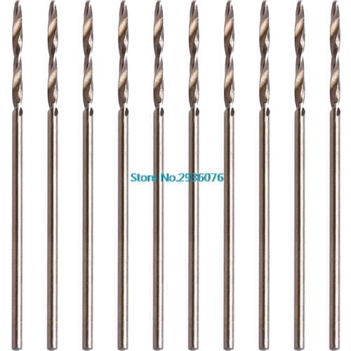 10Pcs/lot 1mm M35 Triangle Shank HSS-Co Cobalt Twist Drill Spiral Drill Bit Set MAR15_0