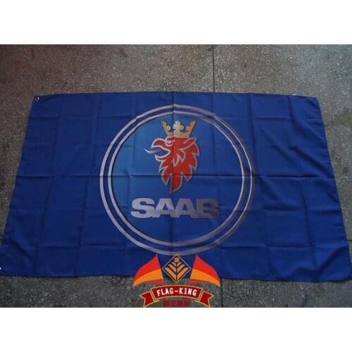 Saab new cars logo flag, flag king brand can custom