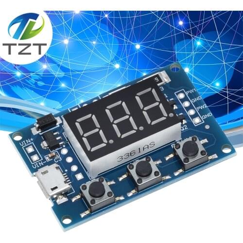 DC 5-30V Micro USB 5V Power Independent PWM Signal Generator 2 Channel Dual Way Digital LED Duty Cycle Pulse Frequency Board