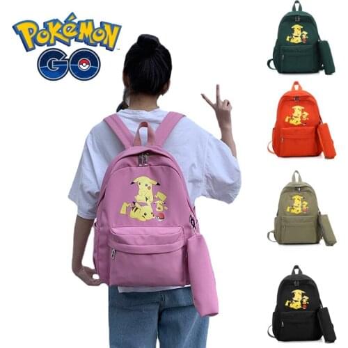 Pokemon Pikachu Childrens Primary School Backpack Selected Waterproof Fabric Ultra-light Burden Waterproof Student Schoolbag