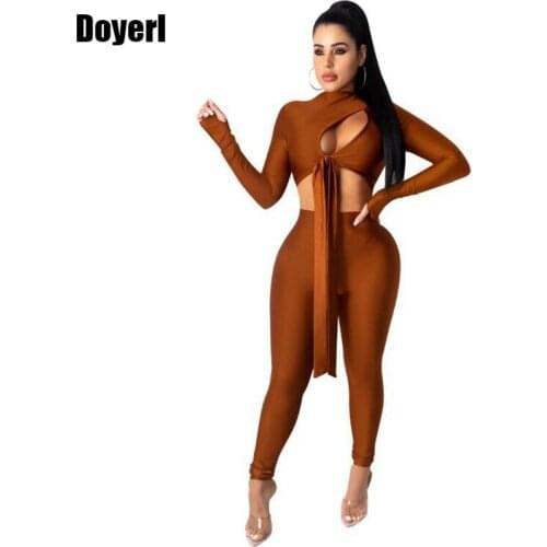 Sexy 2 Piece Sets Womens Outfits Winter Fall Festival Clothing Elegant Crop Tops and Bodycon Pants Set Matching Sets for Women