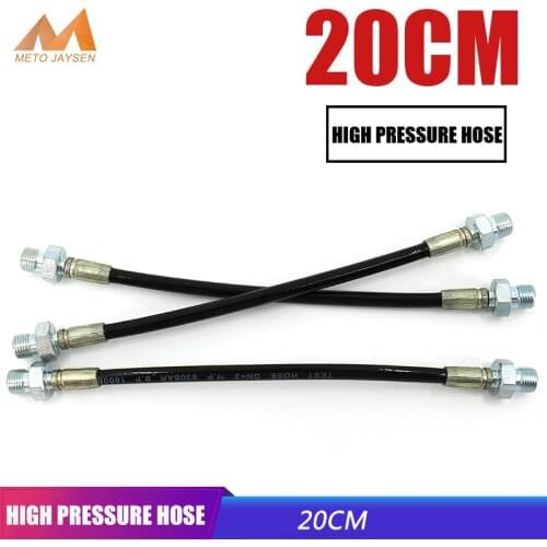 PCP High Pressure Hose 20cm Long for Pneumatics Device M10x1 Male Thread Air Refilling Nylon Black Quick Couplers