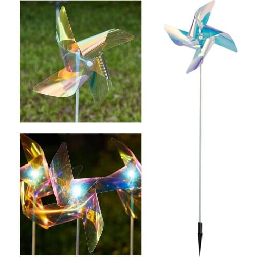 Outdoor LED Windmill Lights Waterproof Patio Lawn Stake Light Pathway Decor