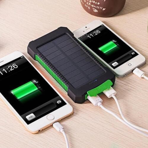 20000mAh Solar Power Bank USB Mobile Phone Charger PowerBank External Battery Pack For iPhone 11 pro Samsung Xiaomi Poverbank