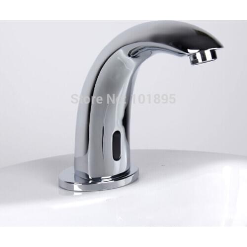 X7021B3 - Luxury DC6V Power Chrome Color Brass Infrared Automatic Tap