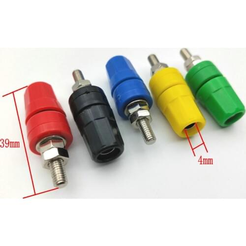 20pcs BRASS 4mm Banana Socket Nickel Plated Binding Post Nut Banana Plug