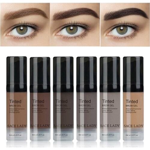 6 Colors 6ml Makeup Eyebrow Cream Gel Waterproof Long Lasting Smooth Paint Eyebrow Pomade Cosmetics Black Brown Eye Brow Tint