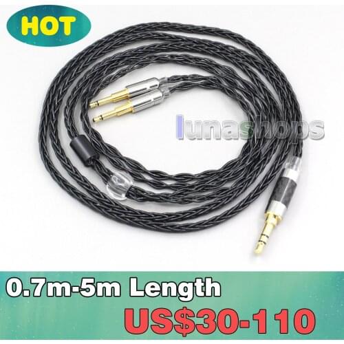 8 Core OCC Silver Mixed Headphone Cable For Abyss Diana Acoustic Research AR-H1 Advanced Alpha GT-R Zenith PMx2 LN006456