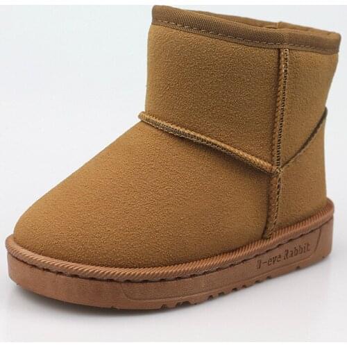 Fashion Girls Snow Boots Children Casual Baby Boys Ankle Boots Winter New Plush Warm Shoes for Kids Soft School Shoes Non-slip