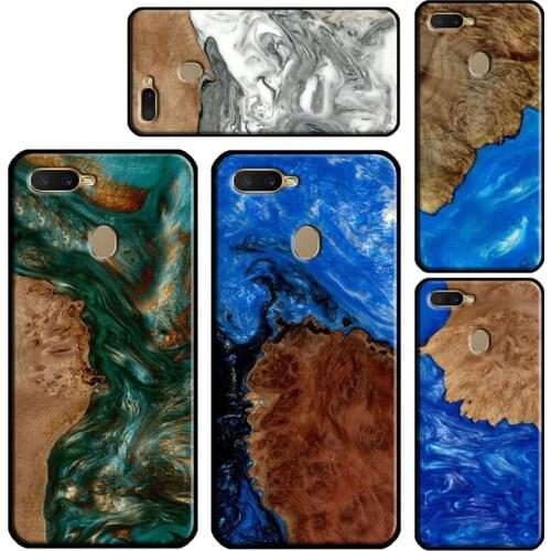 Wood Resin Pattern Phone Case For OPPO A91 A15 A5 A9 A53 A31 2020 A5S A3S A1K A52 A72 F5 F7 Reno 2 Z 4 Pro