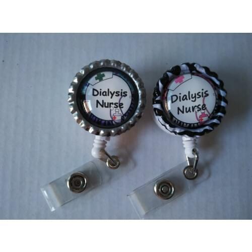 Dialaysis Nurse Retractable ID Badge Reel 10 pcs/lot
