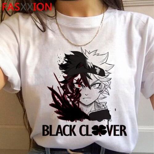 Asta Black Clover clothes t shirt male harajuku ulzzang couple couple clothes tshirt clothes graphic tees women white t shirt
