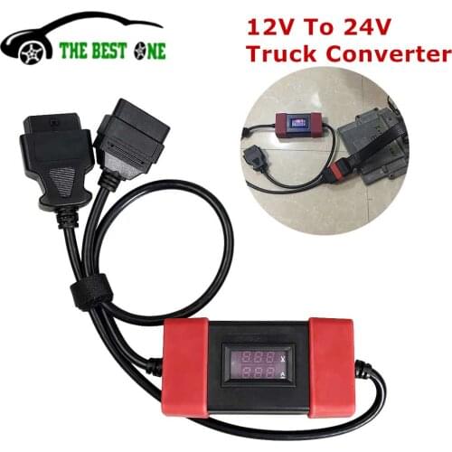 Best Quality 12V to 24V Heavy Duty Truck Diesel Adapter Cable Work For Easydiag2.0/3.0 Truck Converter Free Shipping