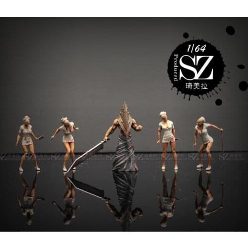 1/64 Scale Resin Die-cast Figure Model Game Character Zombie Nurse Model Scene Layout Collection Ornament Toy Free Shipping