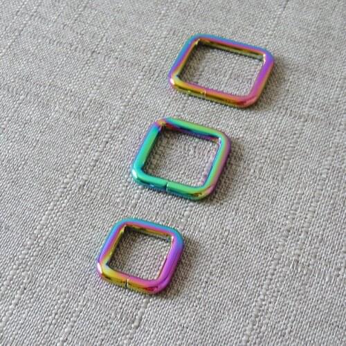 100Pcs/Lot Wholesale Metal Belt Buckle Hardware Rectangular Clasp Bag Handbag Backpack Straps Loop Dog Leads Sewing Accessory