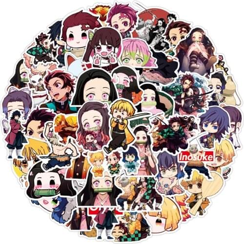 10/30/50PCS New Anime Demon Slayer Stickers Waterproof Motorcycle notebook Luggage Suitcase Graffiti DIY Sticker kid toy