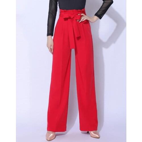 Latin Dance Dress New Training Dress Womens Modern Dance Pants Autumn Adult Long Pants Wide Leg Pants Holographic Rave Clothes