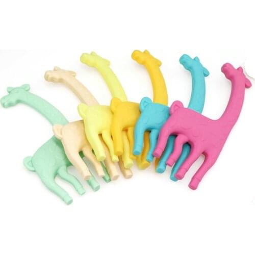 Silicone Giraffe Teether Baby Teething Toy DIY Chewable Pendant Food Grade Silicone BPA Free
