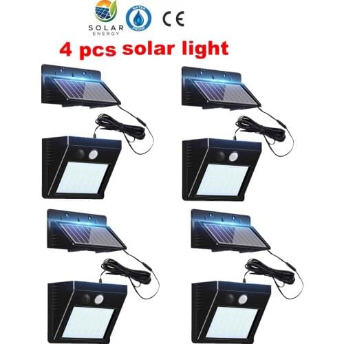 30 LED Solar Panel Power Light PIR Motion Sensor Separable Wall Lamp Outdoor Path Yard Garden Fence Night Light Newoptional sepe