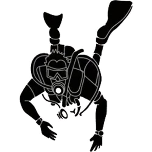 20*15CM Divers Driving Car Stickers Ocean Treasure Hunter Diving Enthusiasts Reflective Stickers CT-743