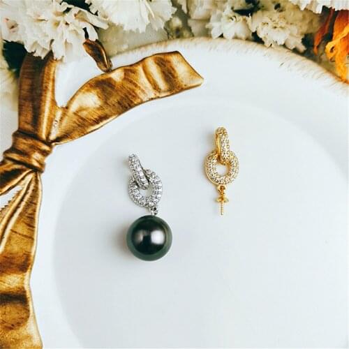 Factory Wholesale Real Solid S925 Sterling Silver Accessories DIY Jewelry Making Pearl Pendant For Women Charm Gift