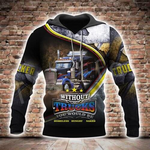 Tessffel Truck Trucker Driver Pullover Tracksuit NewFashion Crewneck Casual MenWomen 3Dprint Sweatshirts/Hoodies/Zip/jacket A-1