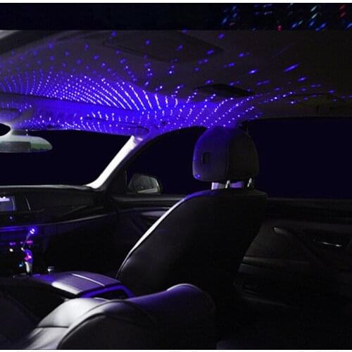 Car Roof Star Light Interior LED Starry Laser Atmosphere Ambient Projector USB Auto Decoration Night Home Decor Galaxy Lights