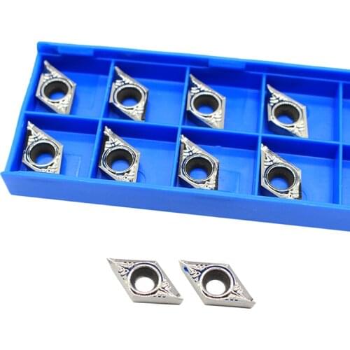 10PCS DCGT11T302 AK H01 DCGT32.50 Aluminum Cutter Blade Insert Cutting Tool CNC Tools AL +TIN Alloy Wood Turning Tool