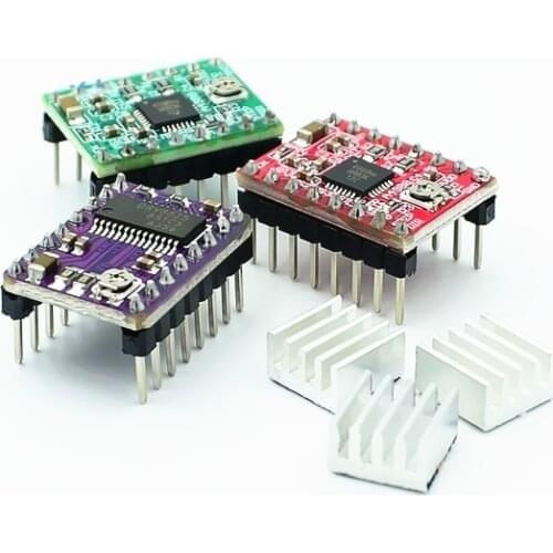 10PCS 3D Printer Parts A4988 DRV8825 Stepper Motor Driver With Heat sink For SKR V1.3 1.4 GTR V1.0 RAMPS 1.4 1.6 MKS GEN V1.4