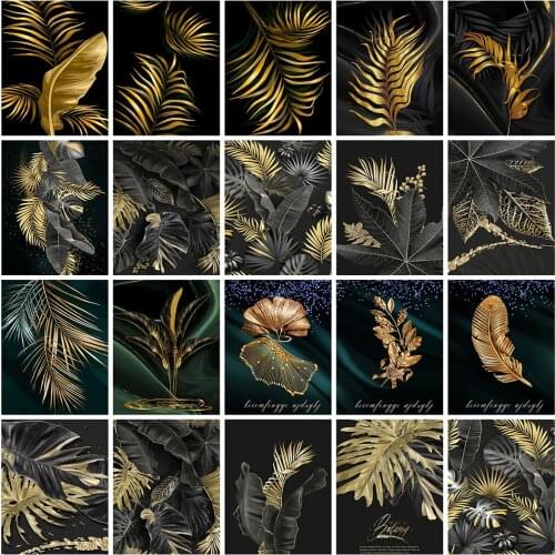 HUACAN Full Square/Round Diamond Painting Landscape 5D DIY Diamond Embroidery Sale Leaf Pictures Of Rhinestones Mosaic Wall Art