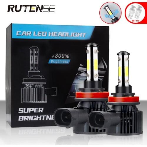 4 Side H3 LED Fog headlight Light H4 H7 H11 H1 H8 H9 9005 HB3 9006 HB4 Car Led H4 COB headlamp lampada 8000LM 50W 6500K 12V 24V