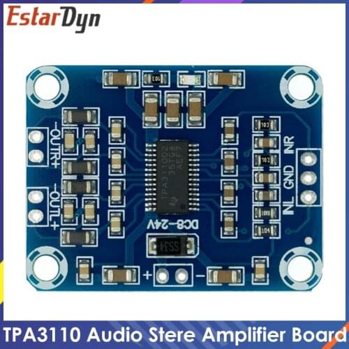 TPA3110 2X15W Digital Audio Stere Amplifier Board Module Mini Binaural AMP Controller 100dB DC 8-18V Max 3A