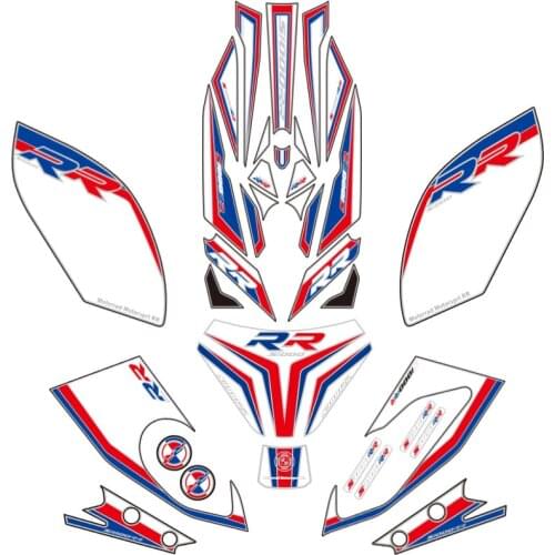 For BMW S1000RR S1000 RR 2014-2017 2015 2016 Motorycle Reflective 3D Gel Front Rear Tank sticker Fairing Number Board Protector